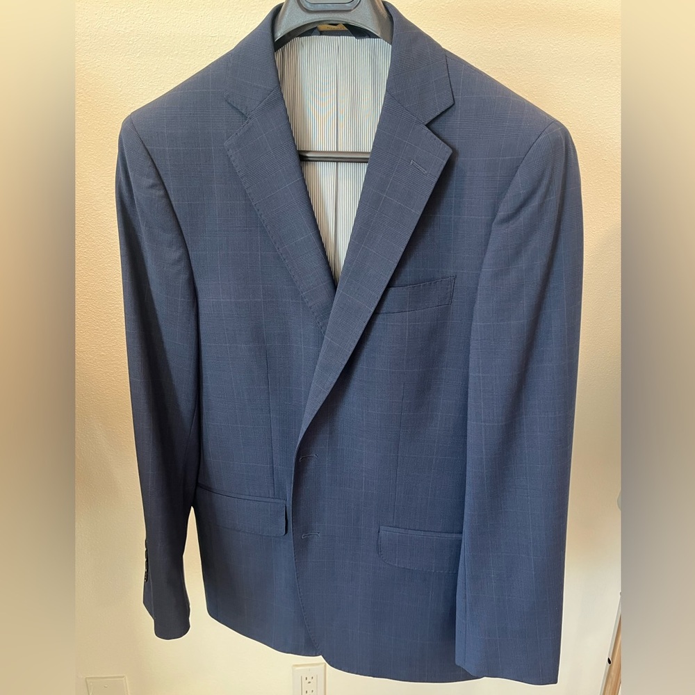 Brooks Brothers Navy Check Sport Coat - Explorer Performance Regent Fit 40R